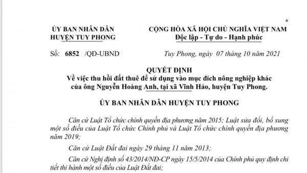 Bình Thuận: Vừa thu hồi dự án “trồng cỏ, bắp chăn nuôi bò” có nhiều sai phạm