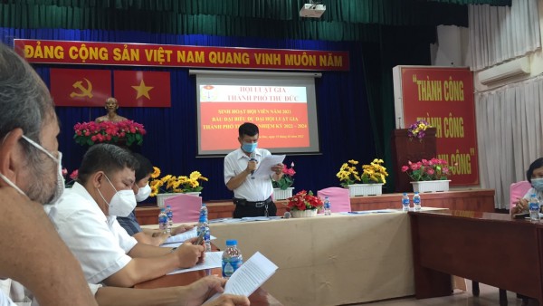 Hội Luật gia TP Thủ Đức họp bầu đại biểu dự đại hội và triển khai công tác năm 2022