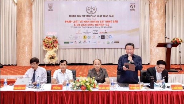 Viện IMRIC, Viện IRLIE và Trung tâm TV pháp luật Toàn Tâm tổ chức toạ đàm “Pháp luật về kinh doanh Bất động sản & Du lịch Nông nghiệp 4.0”
