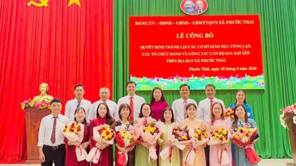 KHỞI ĐẦU MỚI CHO GIÁO DỤC XÃ PHƯỚC THÁI SAU SẮP XẾP 